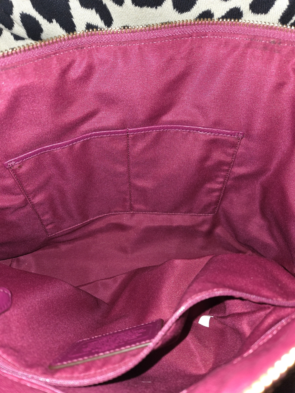 Coach Leather Magenta Tote Bag - Picture 10 of 10